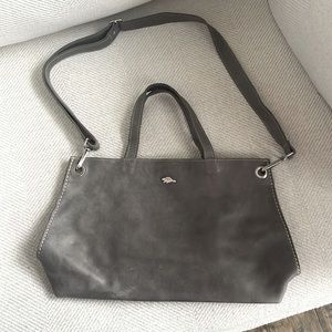 Roots leather bag